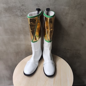 Geki Shoes Cosplay Golden Boots Superhero Custom Made