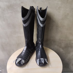 Black Panther T&#39;Challa Cosplay Shoes Men Boots Captain America 3 Custom Made