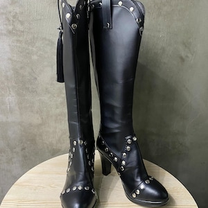 Final Fantasy VII Remake Tifa Lockhart Cowgirl Shoes Cosplay Women Boots