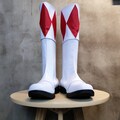 Geki Shoes Cosplay Red Boots Superhero Custom Made