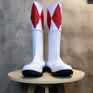 Geki Shoes Cosplay Red Boots Superhero Custom Made