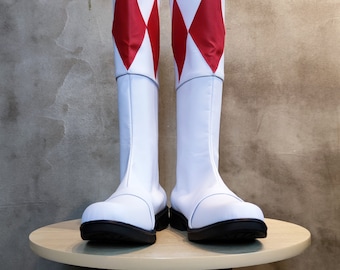 Geki Shoes Cosplay Red Boots Superhero Custom Made