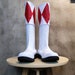 Geki Shoes Cosplay Red Boots Superhero Custom Made 