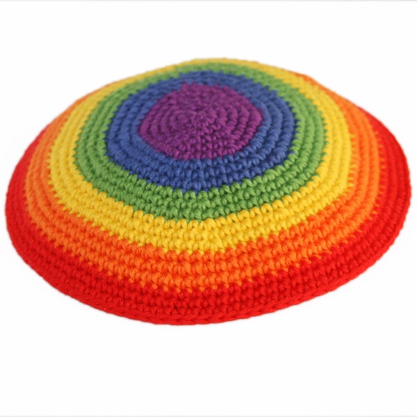 kippah, LGBT, rainbow, 14 cm, real handmade