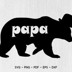 Papa Bear SVG, Daddy SVG, Dad To Be svg, Daddy Shirt Design, Bear Papa svg, Dad svg Sayings, Fathers Day svg, Cricut, Silhouette cut files