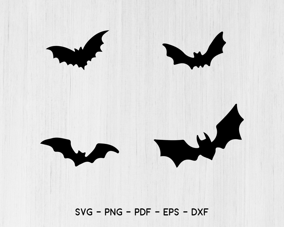 Halloween Bats SVG Spooky Bats SVG Bats Clipart Bats PNG Etsy