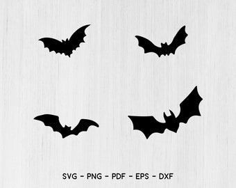 Halloween Bats SVG, Spooky Bats SVG, Bats Clipart, Bats PNG, Bats Silhouettes, Halloween Bats Cut File, Flying Bats Svg, Halloween Bats