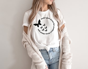 Make your heart the prettiest thing about you Butterfly Svg file,Butterfly svg,Butterfly silhouette Cut file for Cricut,Butterfly Vector