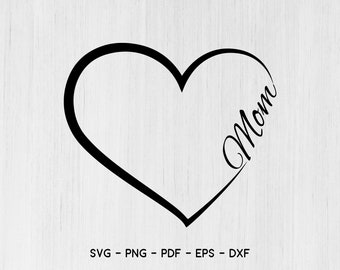Mamma SVG, mammahjärta svg, mammaliv clipart, T-shirt design mamma svg, mors dag svg, mammaliv, mamma svg klippfil digital fil