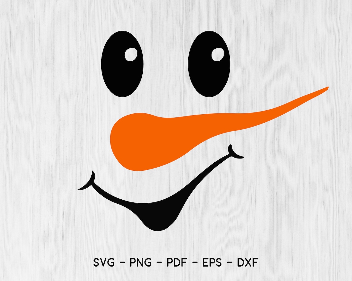 Snowman Face Smile SVG Christmas Svg Snowman Face Svg Etsy