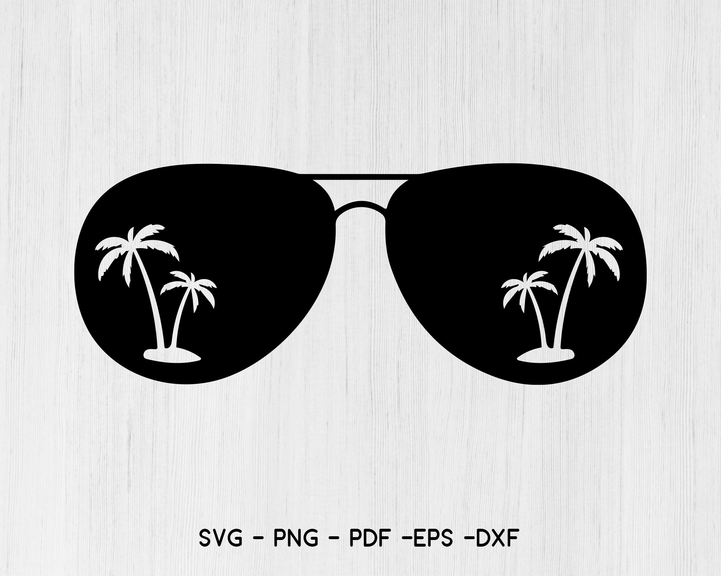 Sunglasses With Palm Trees SVG Beach Summer SVG SVG Files Etsy