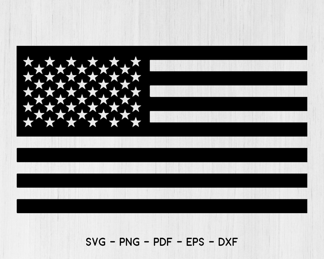 American Flag Silhouette Svg, July 4th Svg, US Flag Svg, USA Flag Svg ...