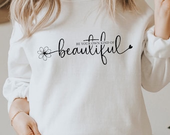 Be Your Own Kind of Beautiful SVG, Happiness SVG, Self Love, Self Care, Positive Quote, Inspirational, Hand-lettered Svg, Cricut Cut File