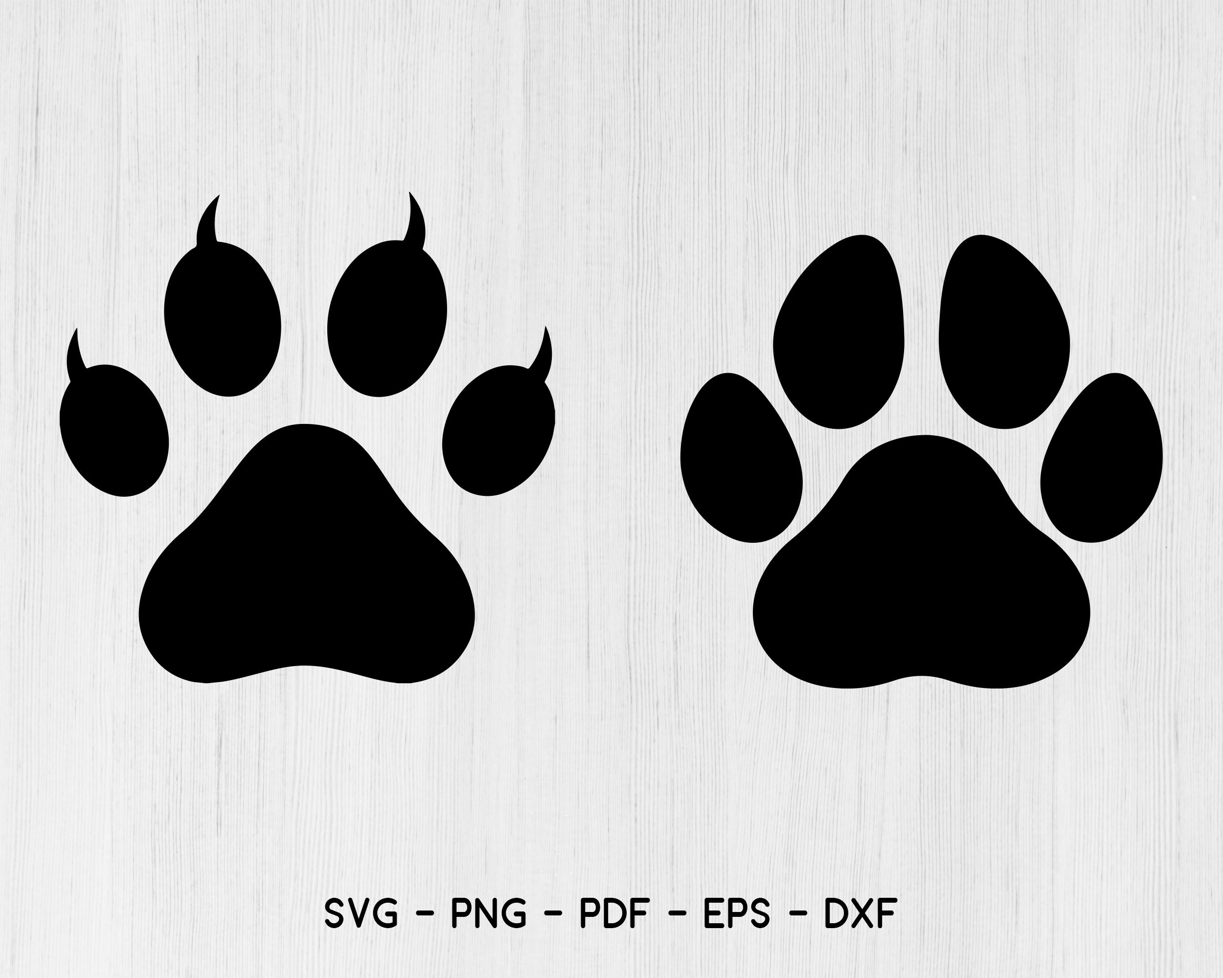Cat paw dog paw print svg pet paw print svg dog love svg paw print