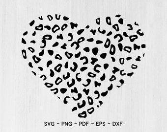 Corazón de leopardo SVG, Leopard Patrón SVG Archivos,Valentine svg,Love SVG Descarga instantánea, Cricut Cortar archivos, Silhouette Cortar archivos, Descargar,Imprimir