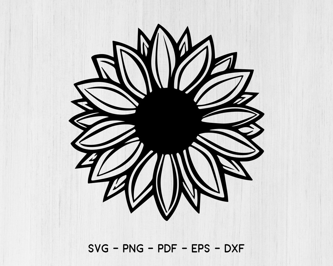 Sunflower SVG, Flower Svg, Digital Download, Clipart, Distressed ...