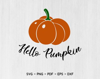 Hallo Pumpkin SVG, Fall SVG, Thanksgiving SVG, Cricut, Cut Files, Silhouette Files, Download, Print