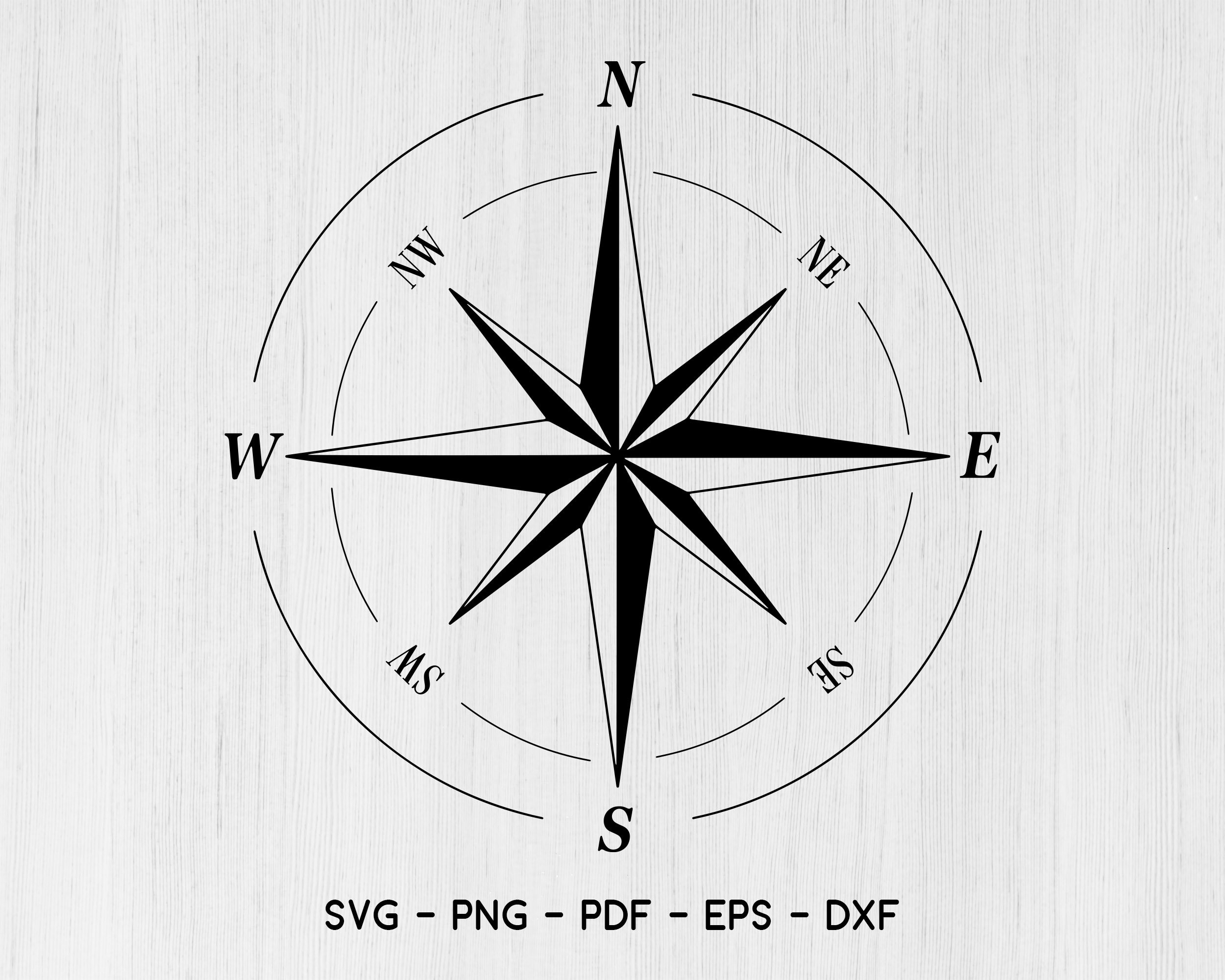 Nautical Compass Svg,compass Clipart,compass SVG File,compass Vector,wind  Rose,nature Lovers Svg,nautical Compass Cut Files 