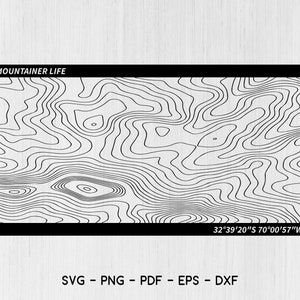 マウンテニアライフマップパターンSVG、地形図パターン、シームレスなデジタルペーパー、トポアブストラクトベクターデザイン、クリカット、カットファイル