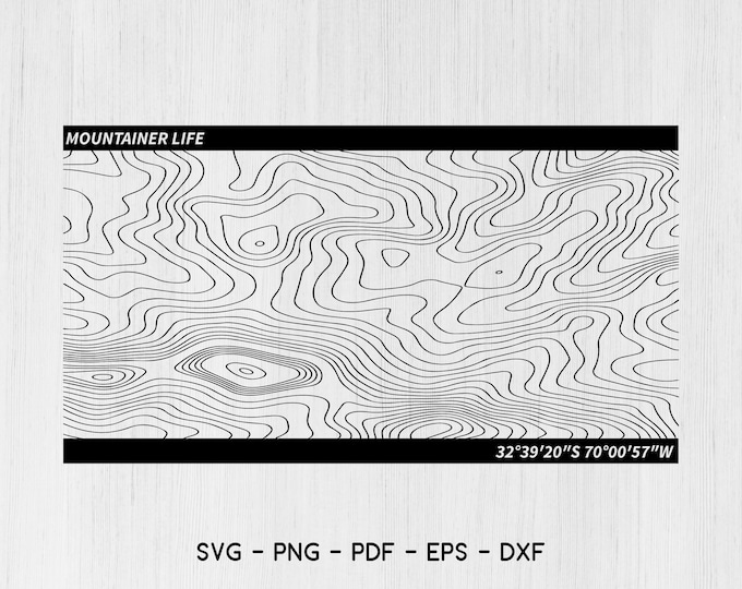 Map Pattern SVG, Topographic Map Patterns, Seamless Digital Paper, Topo ...
