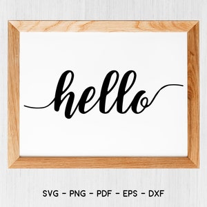 Hello SVG, Welcome svg, dxf, png instant download, Front door sign SVG, Greeting svg, sign svg, home decor svg, Sign Making svg, farmhouse
