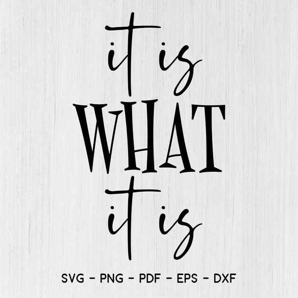 It is What it is Svg, Funny Quote Svg,Life Svg, Funny Life,What is an Svg,Svg Cut Files, Svg Designs Cricut Cut Files Svg Dxf Png Jpeg