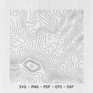 Kaartpatroon SVG, Topografische kaartpatronen, naadloos digitaal papier, Topo Abstract Vector Designs, geografische kaart, Cricut, Cut Files