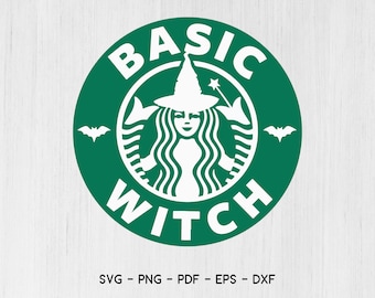 Basic Witch SVG, Basic Witch PNG, Witch SVG, Cut File, Cricut, Silhouette,