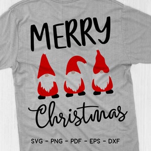 Merry Christmas Svg, Christmas Gnomes Svg, Cute Gnomies Svg,Kids Funny Christmas Shirt Svg File for Cricut & Silhouette, Svg,Png,Eps,Pdf,Dxf