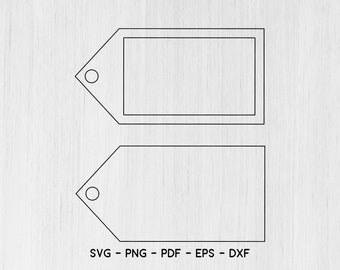 Gift Tag SVG Template, étiquettes de Noël, fichiers coupés pour les étiquettes de faveur de baby shower, étiquette décorative svg, eps, png, dxf, pdf téléchargement instantané