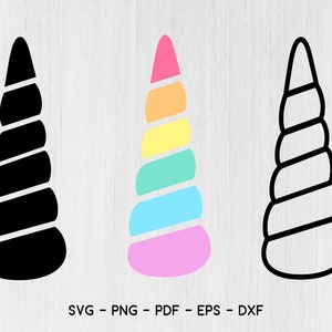 Unicorn SVG, Unicorn horn Svg, Cute Unicorn svg, Cricut, Silhouette Cut jpg svg dxf eps png