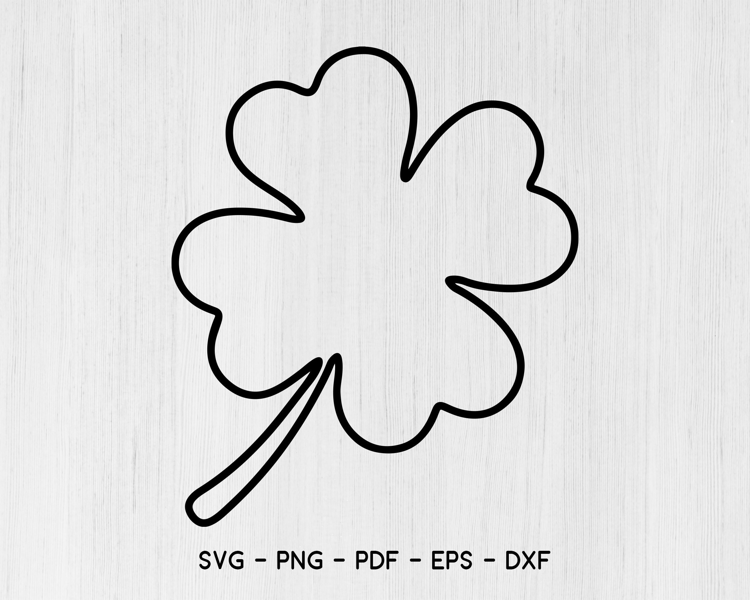 Kleeblatt Umriss Svg, Klee SVG, Kleerock SVG, St. Patricks Day Svg
