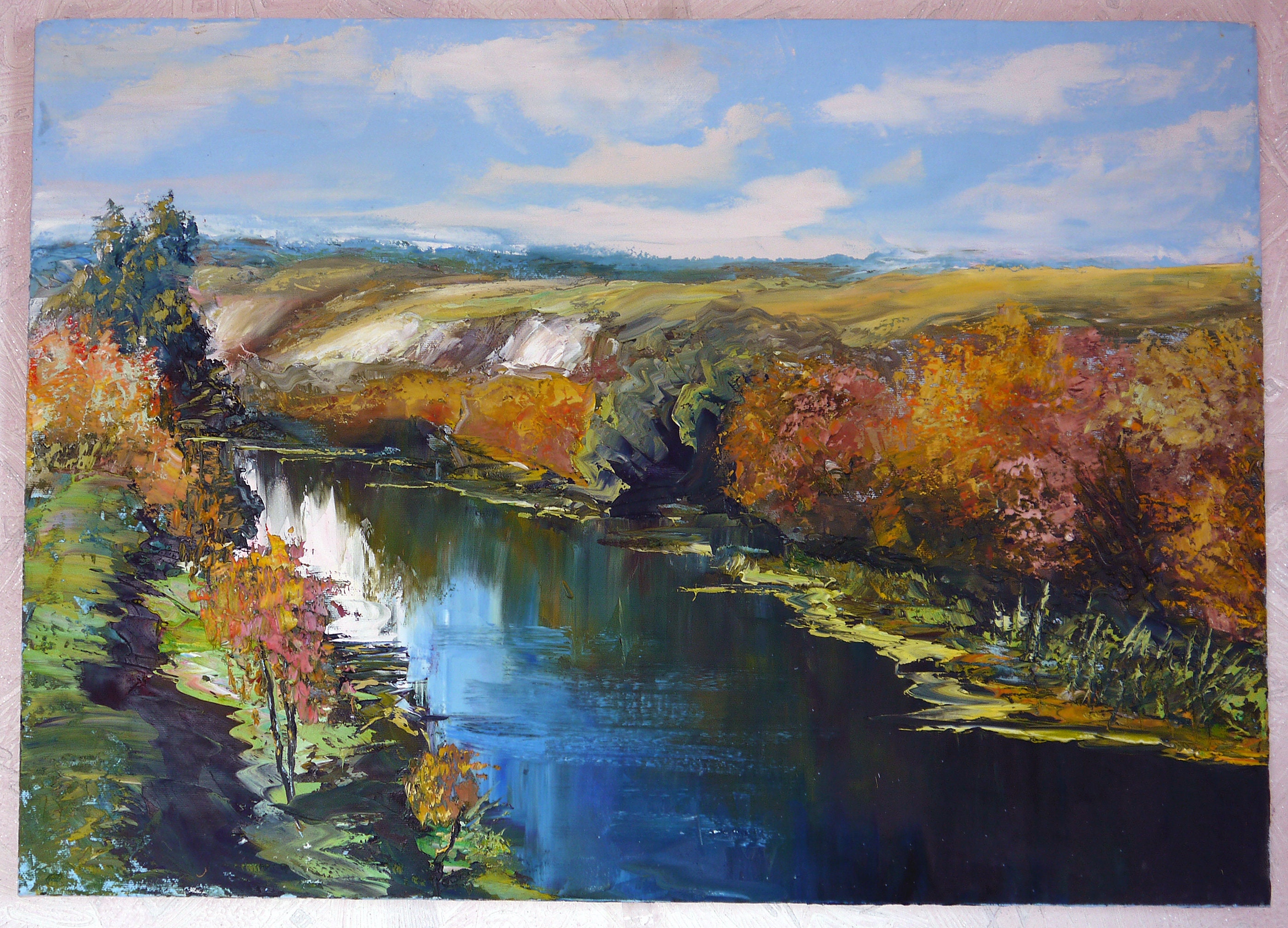 Autumn Landscape Original Oil Painting Oil On Canvas Etsy