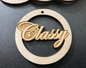 Unfinished Wood "CLASSY" Expression Hoops