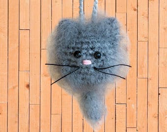 Cat Car Accessory for Women Teens Men, Cute Car Decor, Rear View Mirror Hanger, Car Ornament, Funny Car Mirror Hanging Accessories, Cat Gift