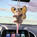 Fairy Possum RearView Mirror Accessory Car Mirror Hanger, Cute Car Accessory for Women Teens, Crochet Opossum Car Charm, Funny Car Decor Toy product logo