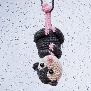 Opossum Car Accessory Possum Rear View Mirror Hanger, Dashboard Decor, Plush Possum Ornament, Cool Car Decoration, Cute Car Interior Decor