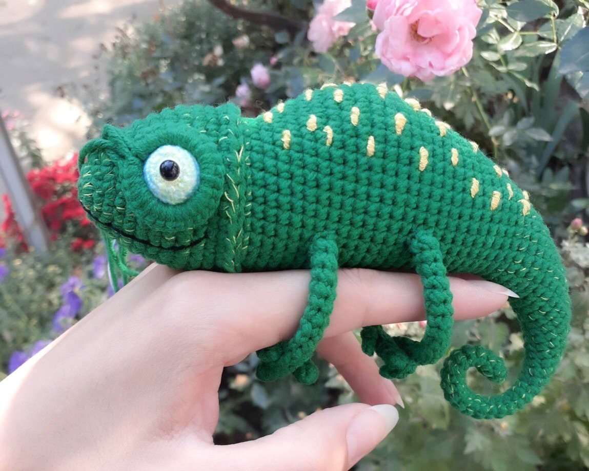 ANIMAL EN PELUCHE CAMÉLÉON JOUET LÉZARD RÉALISTE COMPAGNON DE