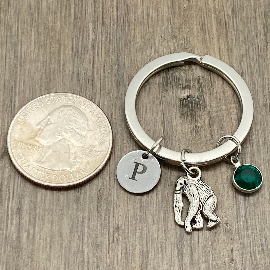 NEWEI Stainless Steel Cute Orangutan Monkey Keychain - Animal Lover Gift For Women & Girls - View #10