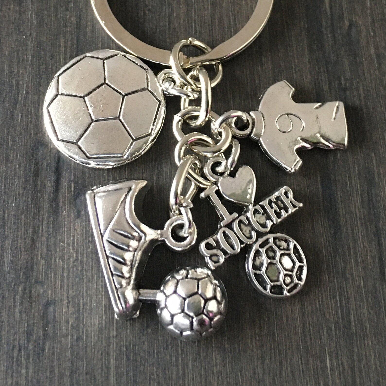 Soccer Keychain Soccer Keyring Gift for a Soccer Player Etsy