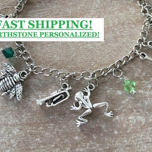 PRINCESS and THE FROG ~ Princess Tiana Bracelet ~ Cartoon Charm Bracelet ~ Princess Gift for Her ~ Tiana Frog Princess ~ 354