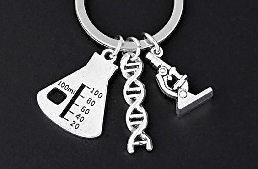 Biology Gift Chemistry Gift DNA Keychain Scientist Etsy