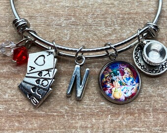 ALICE IN WONDERLAND ~ Alice Bracelet ~ Mad Hatter ~ Tea Party Bracelet ~ Alice in Wonderland Gift ~ Personalized Jewelry ~ Personalized Gift