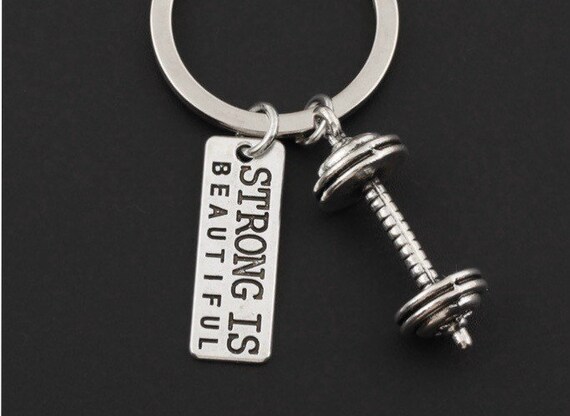 Strong Is Beautiful Keychain - Key Ring for Female Weightlifters - Power  Lifting is Awesome Key Chain - Strong Women Keyring - Key160