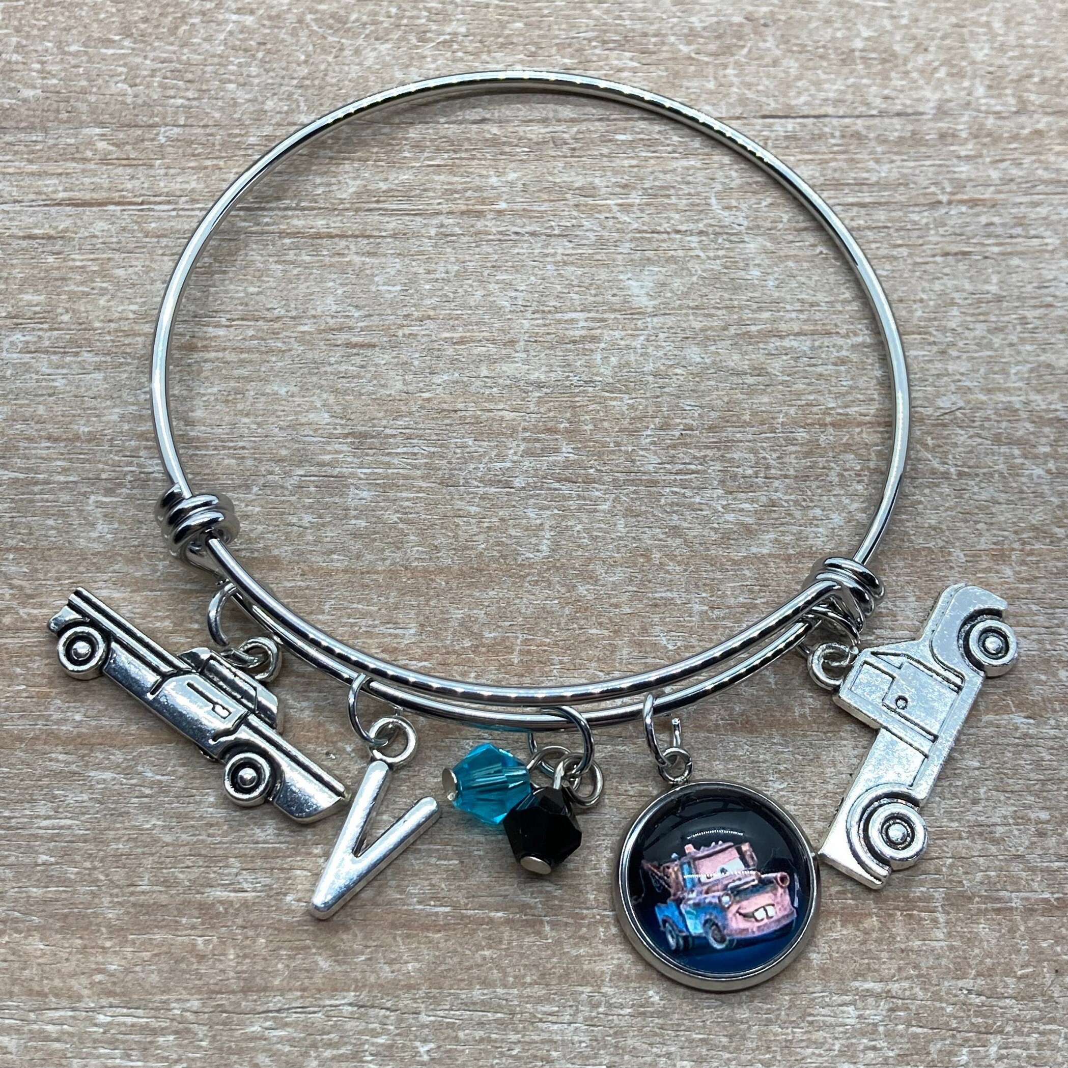 Lightening McQueen Charm Bracelet Mater Disney Cars Themed Etsy