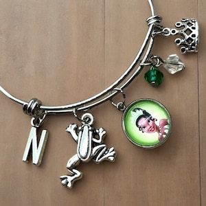 Princess and the Frog ~ Tiana Charm Bracelet ~ Frog Princess ~ Princess Jewelry ~ Personalized Gift ~ Personalized Jewelry
