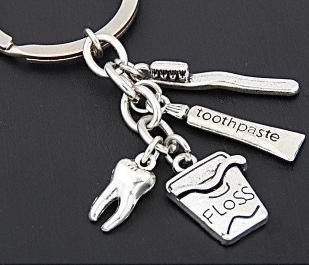 Dentist Keychain Dental Hygiene Keychain Tooth Keychain Etsy