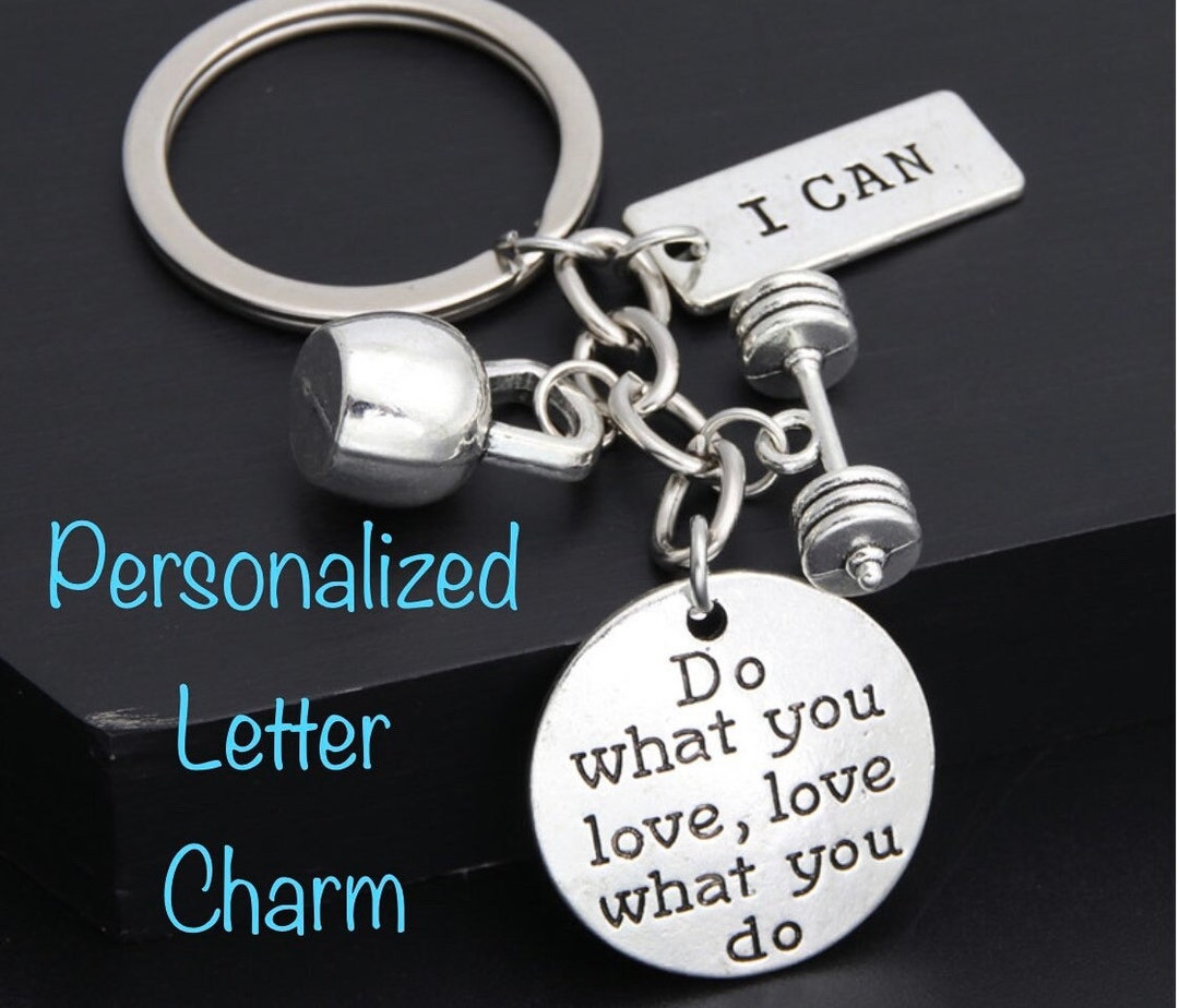 Weightlifting Keychain Weight Training Keyring Etsy