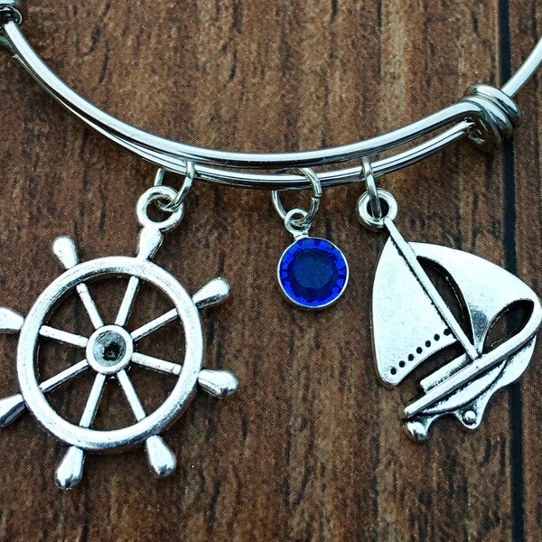 Sailing Bracelet Gifts for Women ~ Sailboat Gift ~ Sailing jewelry ~ Boating Gifts ~ Sailor Gifts ~ Sailboat Charm