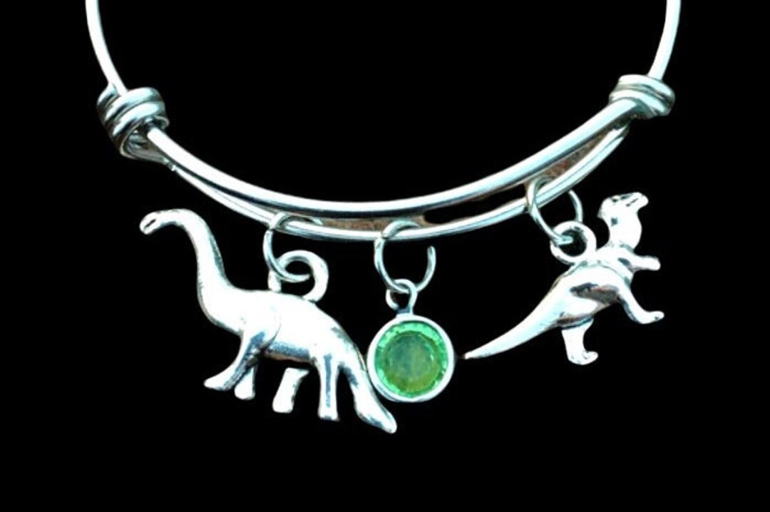 Dinosaur Bracelet Dinosaur Jewelry Dino Bracelet Birthstone Gift